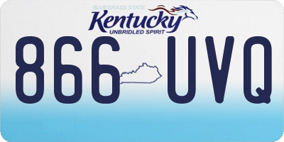 KY license plate 866UVQ