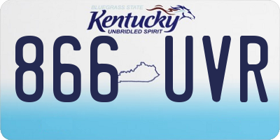 KY license plate 866UVR