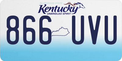 KY license plate 866UVU