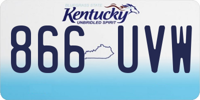 KY license plate 866UVW