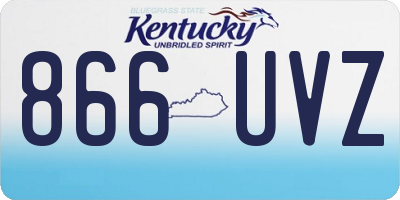 KY license plate 866UVZ