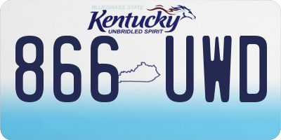 KY license plate 866UWD