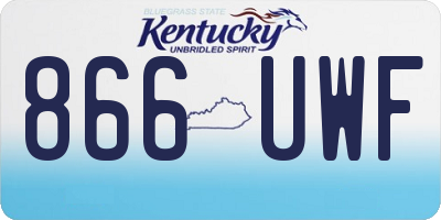 KY license plate 866UWF