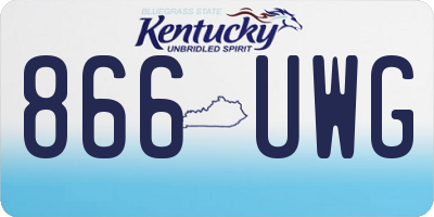 KY license plate 866UWG