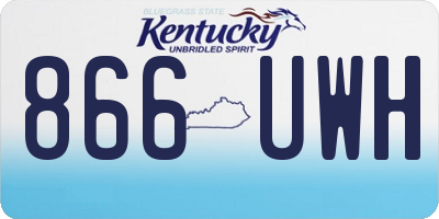 KY license plate 866UWH