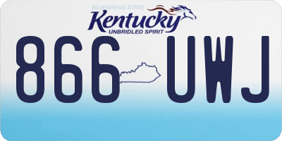 KY license plate 866UWJ