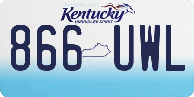 KY license plate 866UWL