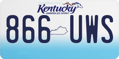 KY license plate 866UWS