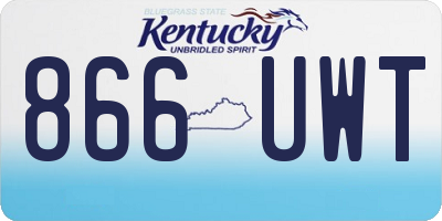KY license plate 866UWT