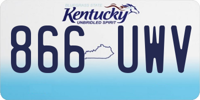 KY license plate 866UWV