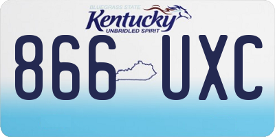 KY license plate 866UXC
