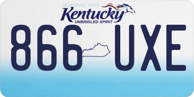 KY license plate 866UXE