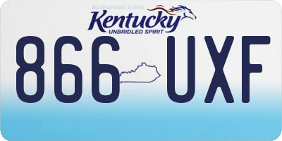 KY license plate 866UXF