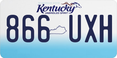 KY license plate 866UXH