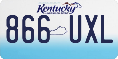 KY license plate 866UXL