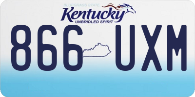 KY license plate 866UXM