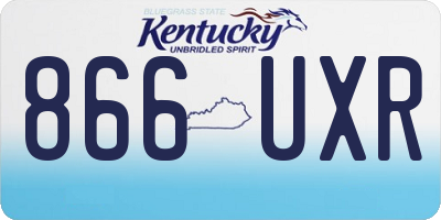 KY license plate 866UXR