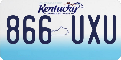 KY license plate 866UXU