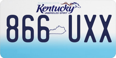 KY license plate 866UXX