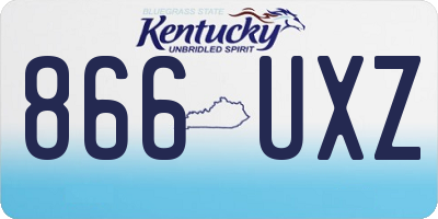 KY license plate 866UXZ