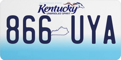 KY license plate 866UYA