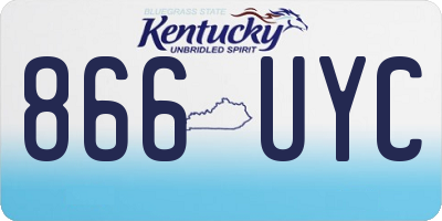 KY license plate 866UYC