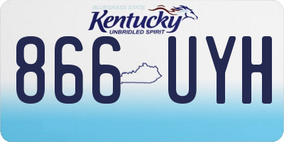 KY license plate 866UYH