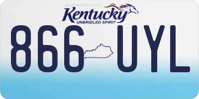 KY license plate 866UYL