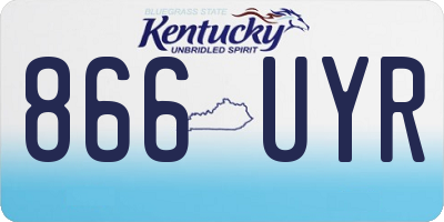 KY license plate 866UYR