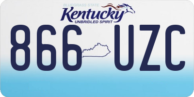 KY license plate 866UZC