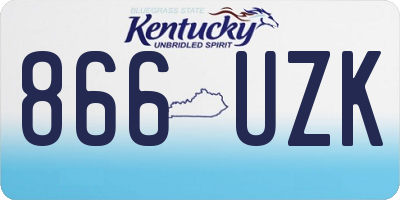 KY license plate 866UZK