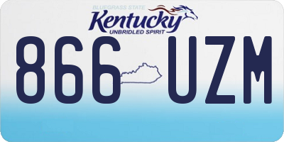 KY license plate 866UZM