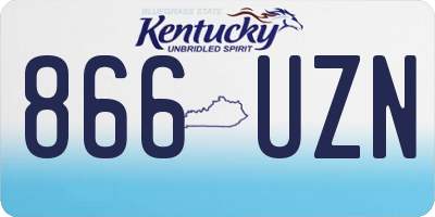 KY license plate 866UZN