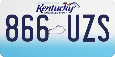 KY license plate 866UZS