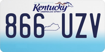 KY license plate 866UZV