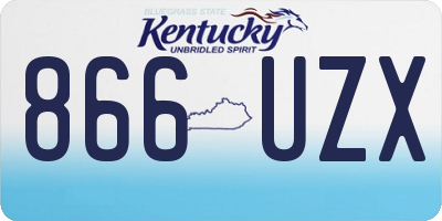 KY license plate 866UZX
