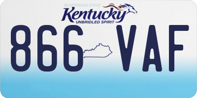 KY license plate 866VAF