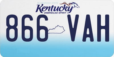 KY license plate 866VAH