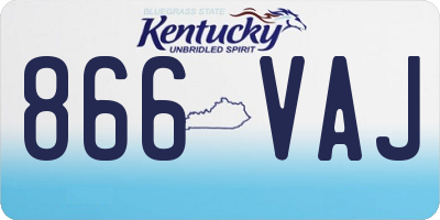 KY license plate 866VAJ