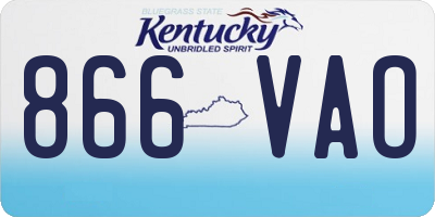 KY license plate 866VAO