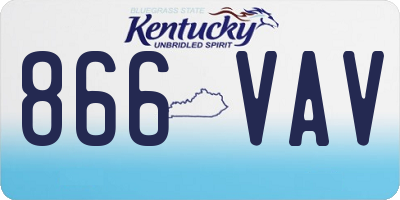 KY license plate 866VAV