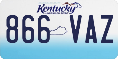 KY license plate 866VAZ