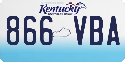 KY license plate 866VBA