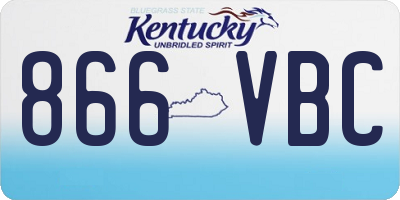 KY license plate 866VBC