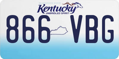 KY license plate 866VBG