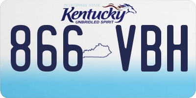 KY license plate 866VBH