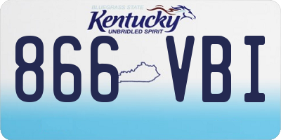 KY license plate 866VBI
