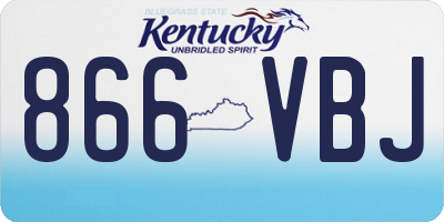 KY license plate 866VBJ