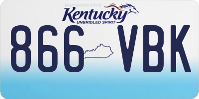 KY license plate 866VBK