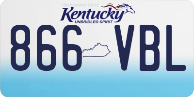 KY license plate 866VBL